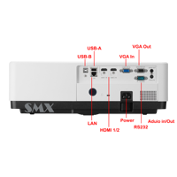 Projecteur vidéo OEM ODM SMX Full HD bon marché d'usine Proyectores projecteur laser 3LCD pour home cinéma