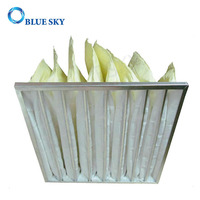 Sac filtrant à air en fibre synthétique à efficacité moyenne F8 pour systèmes de climatisation et de ventilation HVAC, usine OEM/ODM