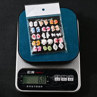 30pcs/bag Kawaii Bunga Akrilik 3D Buatan Tangan untuk Seni Kuku, Rhinestone Resin 3D Custom, Hiasan Seni Kuku Bentuk Bunga