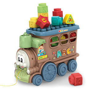 Bloques de Construcción de Partículas Grandes para Educación y Juego, Aprendizaje Temprano, Bloques de Construcción Grandes para Niños, Juguete de Tren para Armar - Product Image 1