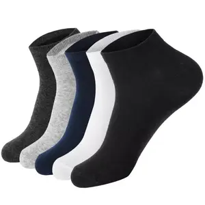 1 par de calcetines náuticos para hombre, novedad de primavera y verano, calcetines cortos informales de algodón fino de Color sólido con boca ligera
