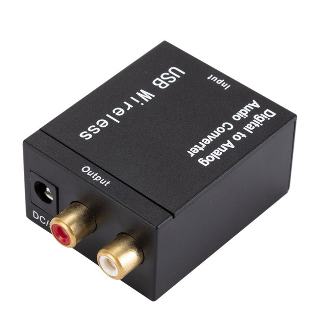 New Wireless Bt 5.0 TV Fiber Coaxial Conversion Analog Audio Receiver Video Adapter R/L Digital to Analog Audio Converter