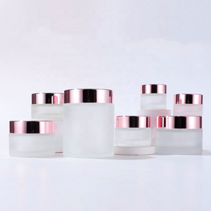 Luxus 5g 10g 15g 20g 30g 50g 100g gefrostete kosmetische Verpackung Creme Glas Glas Matte Augen creme Gesichts creme Glas mit Roségold Deckel - Product Image 6