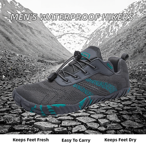 Chaussures de randonnée et d'escalade tout-terrain pour hommes, automne 2025, avec empeigne en maille, semelle extérieure en caoutchouc, imperméables, respirantes et légères, avec protection des orteils - Product Image 2