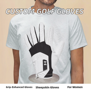 Gants de golf en peau de mouton de haute qualité, couleurs personnalisées, logo personnalisé, main gauche et droite, cuir Cabretta, accessoire de golf haut de gamme - Product Image 2
