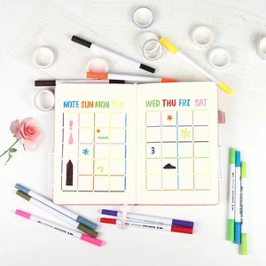 Custom BV-SS02 A5 <b>Journal</b> Diary Dual Brush & Fine Tip Marker Set-36 Customizable Colors Sketching DIY Writing Stationery - Product Image 2
