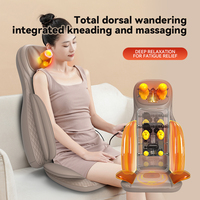 Coussin de massage électrique tendance en cuir PU avec chaleur et vibrations pour la relaxation à domicile et au bureau, vente en gros OEM