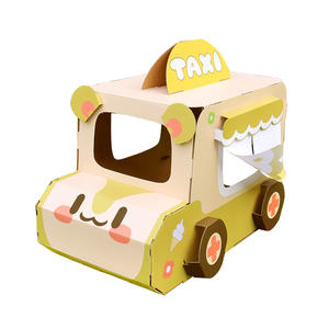 <span class=keywords><strong>Taxi</strong></span> Cab Cat House and Dog Kennel-Cama cerrada para mascotas de Halloween con rascador integrado - Product Image 6