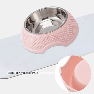 Bols pour chiens en plastique écologique avec bassin en acier inoxydable pour animaux de compagnie Nettoyage facile Ustensiles de nourriture pour animaux de compagnie - Product Image 6