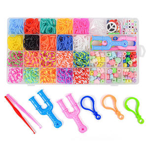 Per bambini e ragazze regali di compleanno bracciale con fascia di gomma Kit per bambini arte fai da te Kit di fasce colorate con elastico - Product Image 1