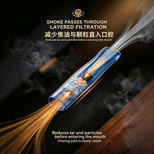 Embouts de filtre à cigarettes jetables, filtration triple en 3 étapes, filtre purificateur de fumée de cigarette - Product Image 4