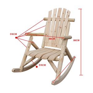 Chaises à bascule de jardin en bois de qualité exceptionnelle chaise à bascule de loisirs paresseux pour adultes - Product Image 2
