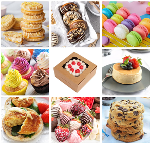 Nâu kraft thư mục cửa sổ phân hủy sinh học Matt cán nhỏ Cookie xử lý Ngày của Cha bánh ngọt sô cô la Macarons cupcakes - Product Image 2