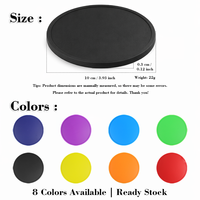 Sous-verres en silicone ronds de 10 cm, écologiques, réutilisables, de qualité supérieure, en stock, personnalisables avec logo pour bars et restaurants