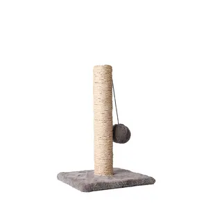 Hot sell funny sisal cloth scratch post cat tree,cat scratching tree,cat tree with plush ball