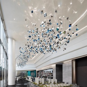 LIGHTOPS Arte creativo Piedra esmaltada Luces colgantes Proyecto grande Departamento personalizado Sala de recepción - Product Image 2