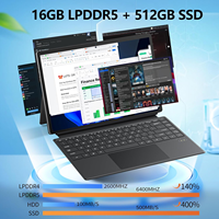 Süper ucuz 2 in 1 Laptop Touchscreen14 inç Tablet dizüstü bilgisayar Intel 12th Gen N100 16 + 512GB iş dizüstü