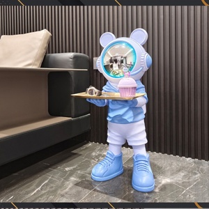 Light Luxury Space Bear Landing Resin DIY <strong>Large</strong> <strong>Ornament</strong> With Home Living Room Tv Cabinet Housemoving Decoration Children Gifts - Product Image 5