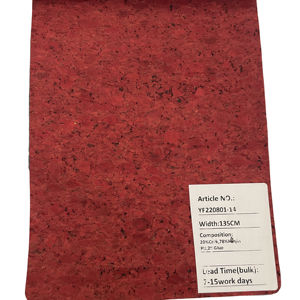 Cuir naturel imprimé de tissu de liège de conception pour le sac à main de chaussures - Product Image 1