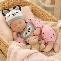 BAkwbwBY Boneka Bayi Reborn 18 Inci Full Vinyl, Dapat Disesuaikan Warna Rambut dan Kulit, Dilengkapi Pakaian, Mata Tertutup, Set Aksesoris Lengkap, Cocok untuk Hadiah