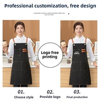 Tablier de cuisine imperméable en polyester pour serveur et chef, personnalisable avec logo, idéal pour la restauration - Meilleures ventes