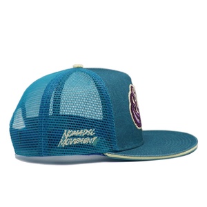 Custom Denim Canvas Velour Sandwich <b>Flat</b> Brim Embroidery Mesh Snapback Trucker <b>Hat</b> Fashionable Plush Casual Outdoor Beach Wear - Product Image 3