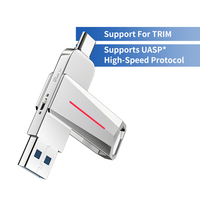 Clé USB Haute Vitesse 3.0, Métal, Type C, OTG, avec Commutateur de Protection en Écriture, Clé USB Mémoire 32 Go 64 Go 128 Go 256 Go 512 Go