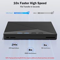Grabadora de Blu-ray Externa Ultra HD 4K, Unidad de Disco Blu-ray de Lectura y Escritura, USB 3.0, Reproductor de Blu-ray Portátil para Laptop, Compatible con CD, DVD y BD