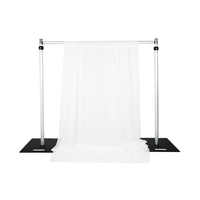 Support de toile de fond réglable en aluminium Anycase avec décoration en tissu et drapé, fabriqué dans le Guangdong