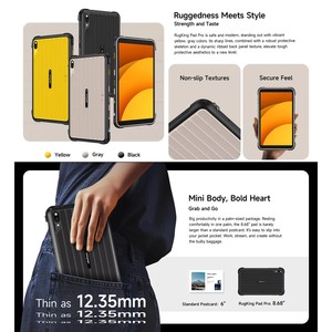Ulefone Rugking Pad Pro Rugged Tablet PC 8GB+128GB 8.68'' Android 16 7100mAh Battery 16MP Unisoc T7250 Octa Core 4G Tablet PC - Product Image 5