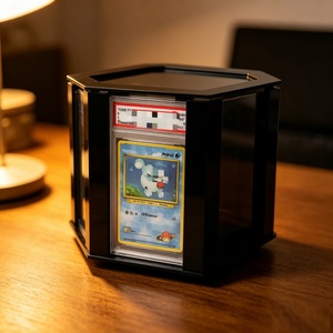 Wholesale Custom <b>Rotating</b> Acrylic Stand Modern Fashion Easy Assemble Trading Card Grading Slab Display for Game Card Collection - Product Image 4