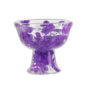 Nouvelle tasse à dessert en verre borosilicate double paroi, avec couvercle hermétique, isolante thermiquement, motif fleur authentique, pour crème glacée et yaourt, design tendance - Product Image 5