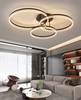Lustre Suspendu Circulaire Moderne pour Salon Chambre à Coucher, Éclairage Intérieur Plafonnier LED