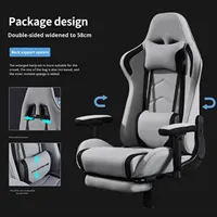 Chaises de jeu ergonomiques personnalisées par le fabricant, best-seller, style course, acier inoxydable, chaise de jeu de bureau à domicile
