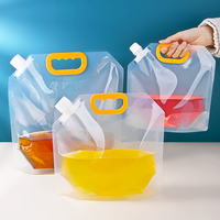 Poche Doypack à bec verseur avec poignée, refermable, grande capacité, pour aliments pour animaux de compagnie et liquides, impression par gravure, résistant à l'humidité