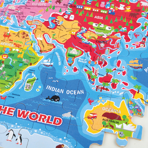 <span class=keywords><strong>Puzzle</strong></span> en bois pour enfants, jouet de apprentissage de la calligraphie, de la carte du monde, pièces - Product Image 6