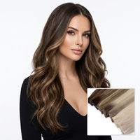 Extensions de cheveux vierges russes Leshine, tissage Genius Machine à double trame, cuticules alignées, ombré