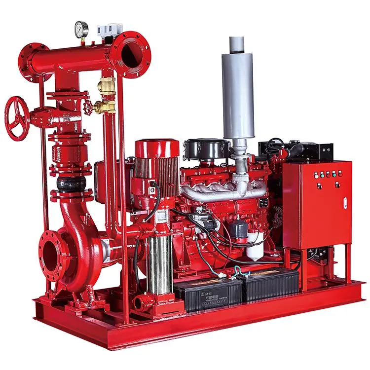 UL NFPA20 EN12845 Standard hocheffizienter Diesel-Elektrofahrzeug-Feuerwasserpumpe-Set zum Verkauf mit Steuerung