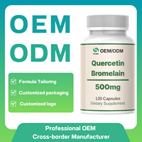 FM OEM/ODM Capsules végétariennes Capsules de broméline de quercétine Optimum Supplément de soutien nutritionnel