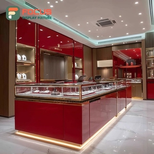 Vitrina de Exhibición de Joyería de Lujo con Marco de Madera, Mostrador de Exhibición para Tiendas de Marca - Product Image 3