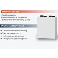 Système de ventilation à récupération d'énergie LANSTEP ERV avec moteur EC et bypass, solution d'air frais verticale pour les maisons