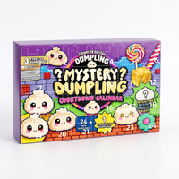 Calendrier de l'Avent Boîte Mystère de Jouets Squishy en Forme de Dumpling 24 Pièces – Jouets Anti-Stress à Remontée Lente en Silicone Mini pour Enfants