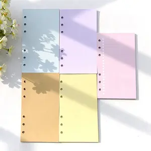 A5/A6 buku harian Binder 6 lubang, buku harian kosong Horizontal 40 lembar inti dalam buku garis longgar daun - Product Image 1