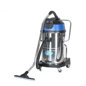 3000W Wet and Dry Vacuum Cleaner High Suction Power Industrial for Hotel Home Office Bag Motor stainless steel tank 60 liter