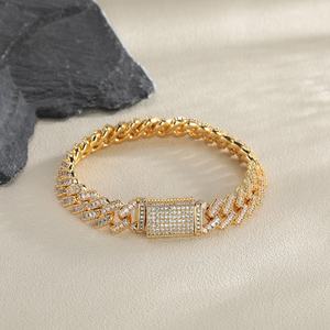 OUGEPHELI 12mm Hip Hop Iced Out Marquise CZ Zircon Collar De Cadena Cubana Eslabones Cubano Collar Miami Cuban Link Chain - Product Image 2