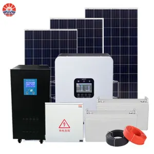 Redsun lai hệ thống năng lượng mặt trời Kit 5KW 10KW 12KW 15KW 18kw 20kW 25kw 30Kw tắt lưới năng lượng mặt trời hệ thống năng lượng lưu trữ nhà thương mại