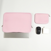 Étui souple étanche pour ordinateur portable de 15.6 pouces sac de transport protecteur housse personnalisée en néoprène pour ordinateur portable avec petit étui pour dames