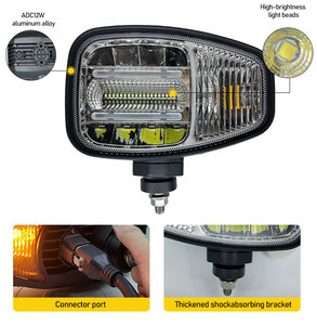 Faro LED <span class=keywords><strong>Angel</strong></span> Eye 100W con Lente Rettangolare 5x7, Luce DRL Quadrata Bianco Caldo; Nuovo Kit di Conversione Incluso - Product Image 3
