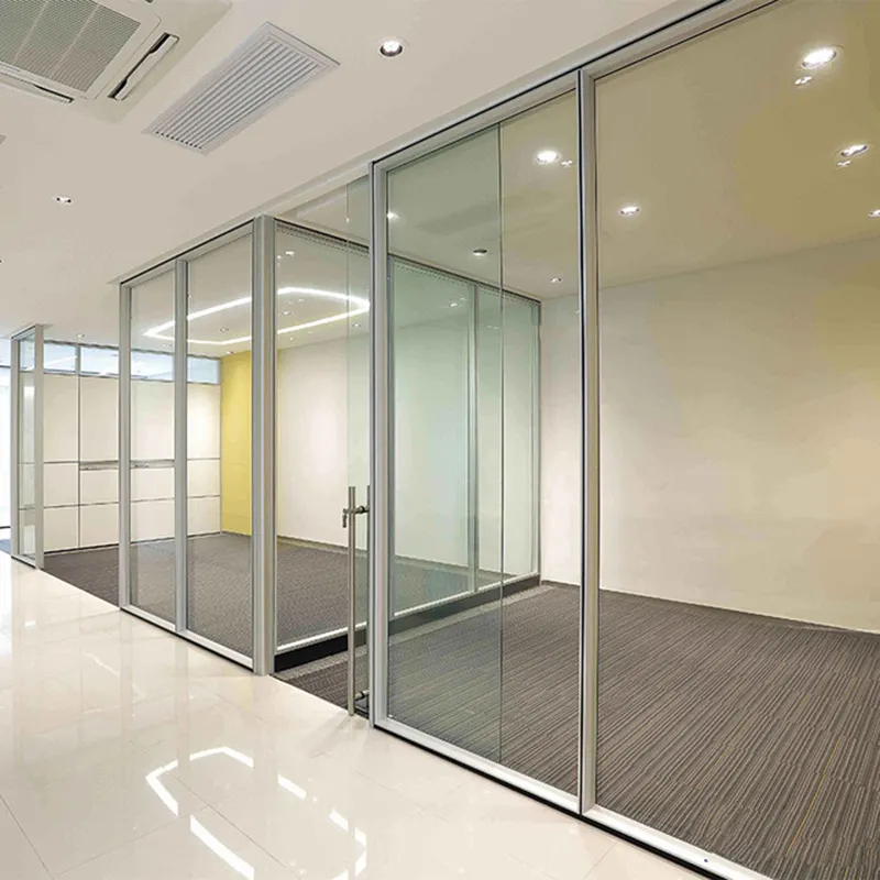 최고의 품질 현대 디자인 방음 분해 단일 유리 우수한 방음 유리 사무실 파티션 벽 시스템
