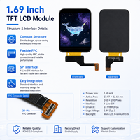 Módulo LCD TFT Personalizado de 1.69 Pulgadas 240x280 con Controlador IC ST7789 e Interfaz SPI para Dispositivos Portátiles y Uso Industrial